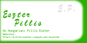 eszter pillis business card